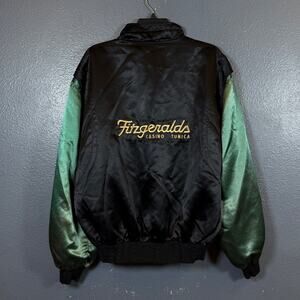 M.A.P XL men’s black/green Fingeralds Casino Tunica vintage bomber jacket